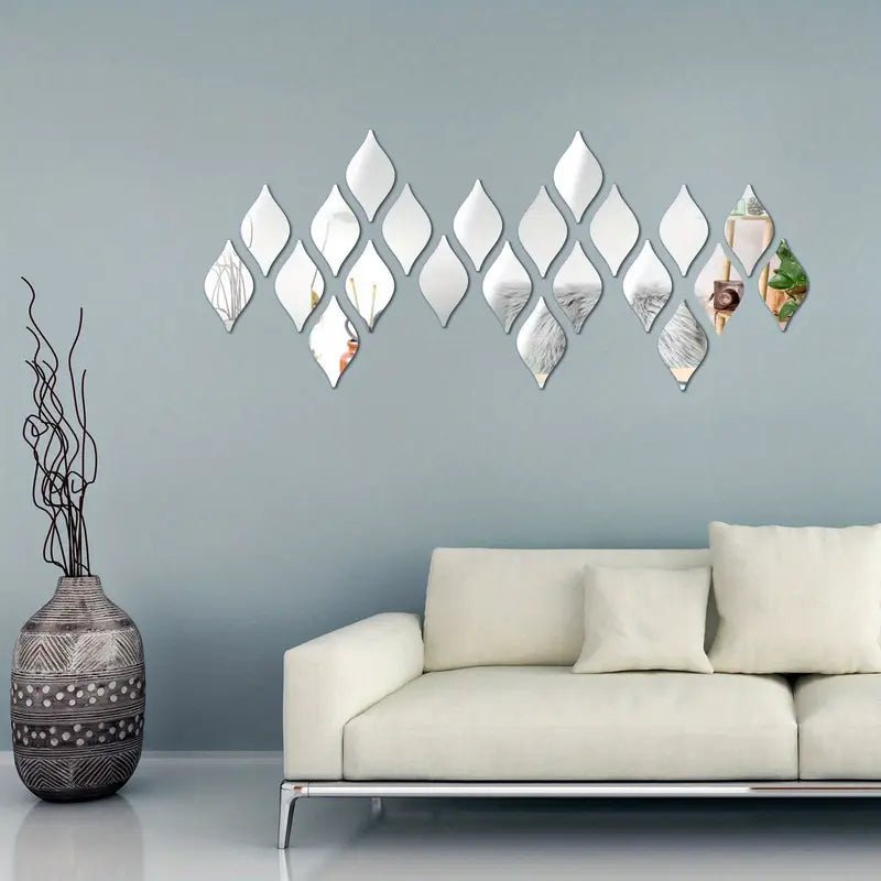 Teardrop Elegant Acrylic Wall Decor Mirrors