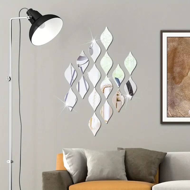 Teardrop Elegant Acrylic Wall Decor Mirrors