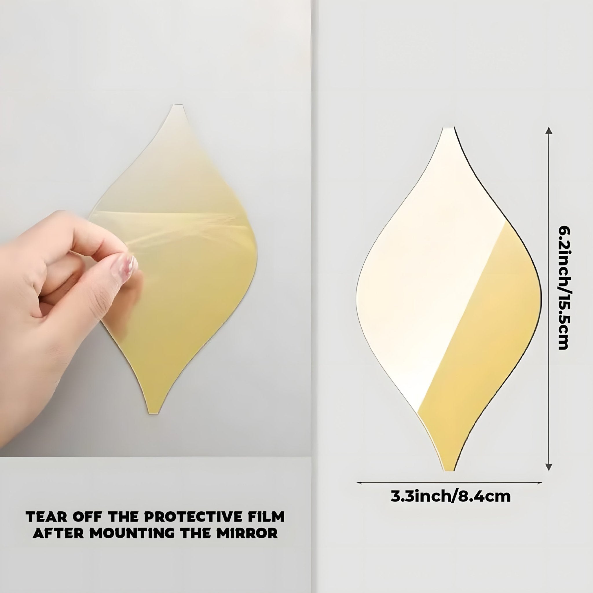 Teardrop Elegant Acrylic Wall Decor Mirrors