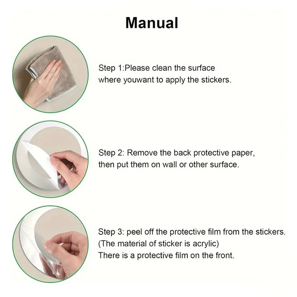 Circular Elegant Acrylic Wall Decor Mirrors