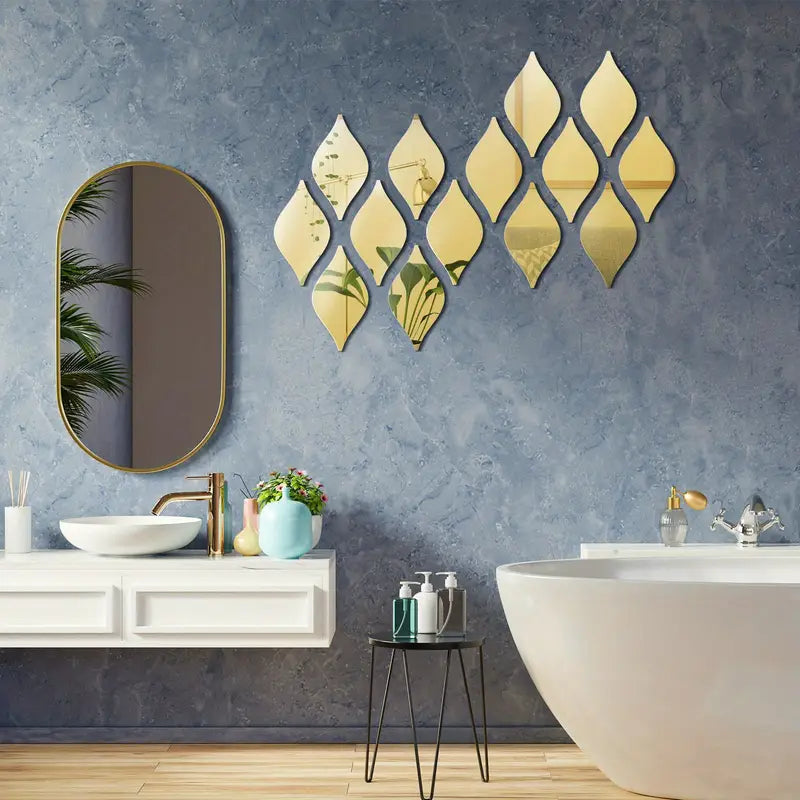 Teardrop Elegant Acrylic Wall Decor Mirrors
